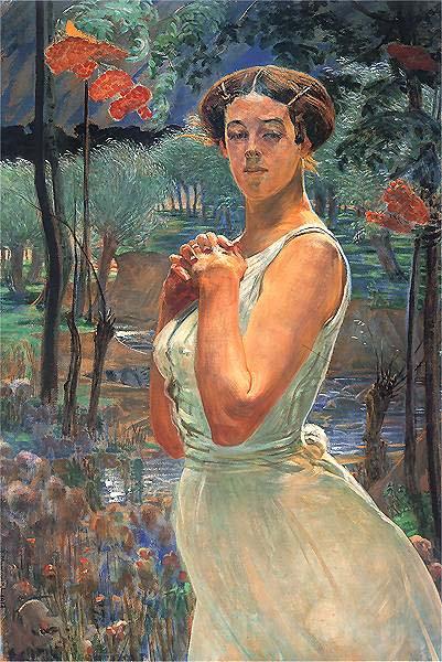 Jacek Malczewski A woman in a grove Germany oil painting art